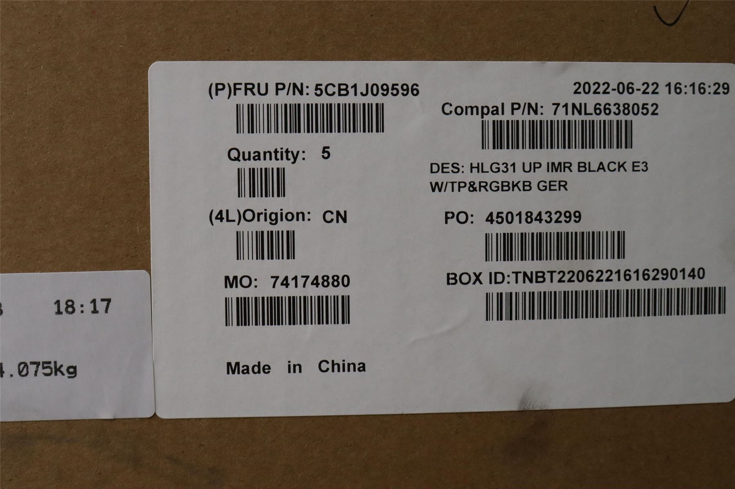 Lenovo IdeaPad 3 16IAH7 Palmrest Cover Touchpad Keyboard German Black 5CB1J09596