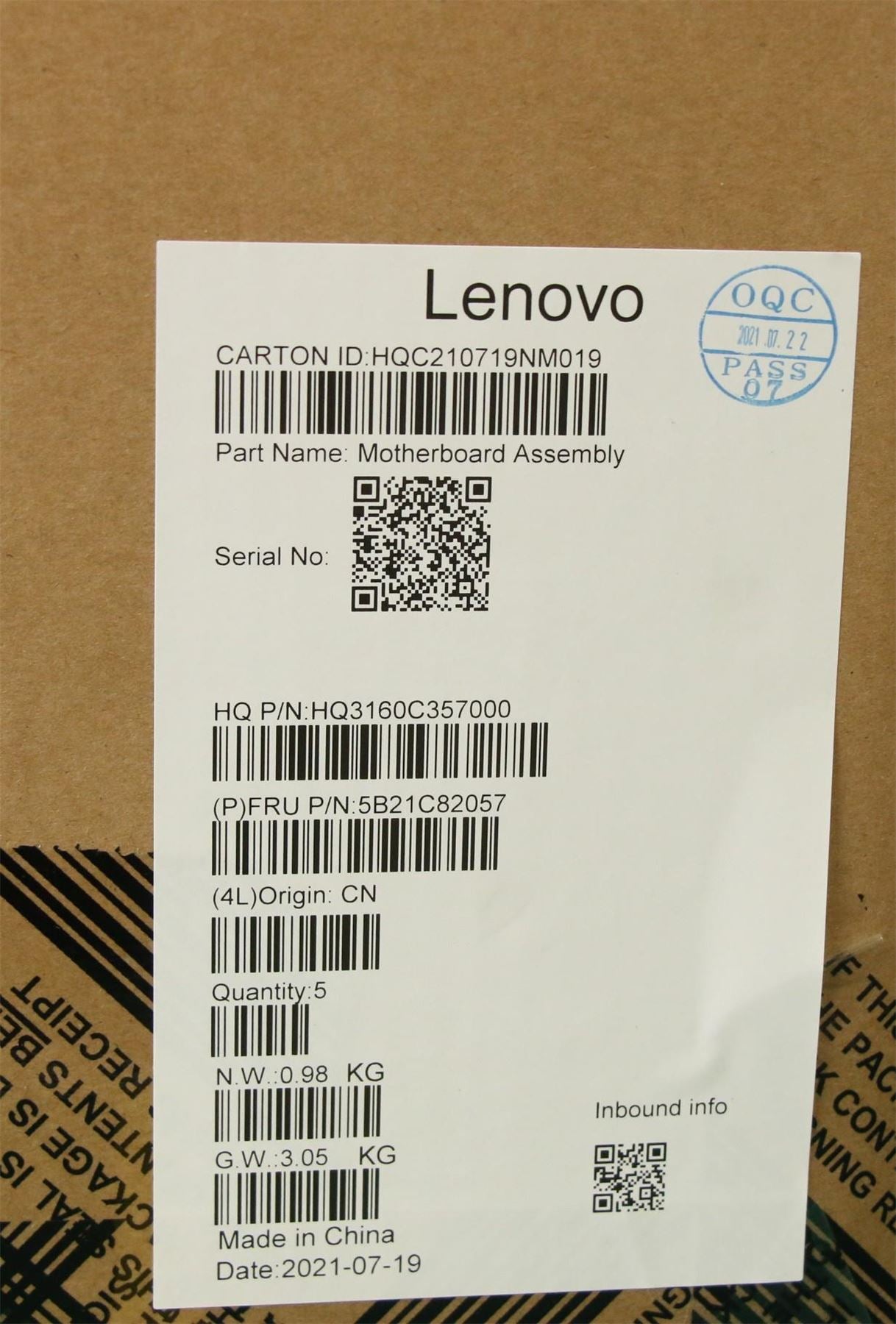 Lenovo IdeaPad 5 16ACH6 Motherboard Mainboard DIS AMDR55600H 16G 5B21C82057