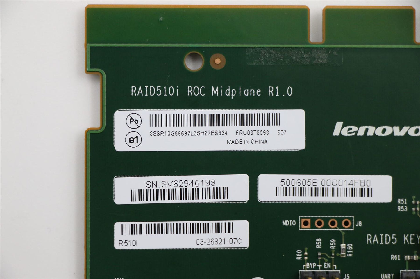 Lenovo RAID_CARD FRU RAID510i 6G Midplane 03T8593