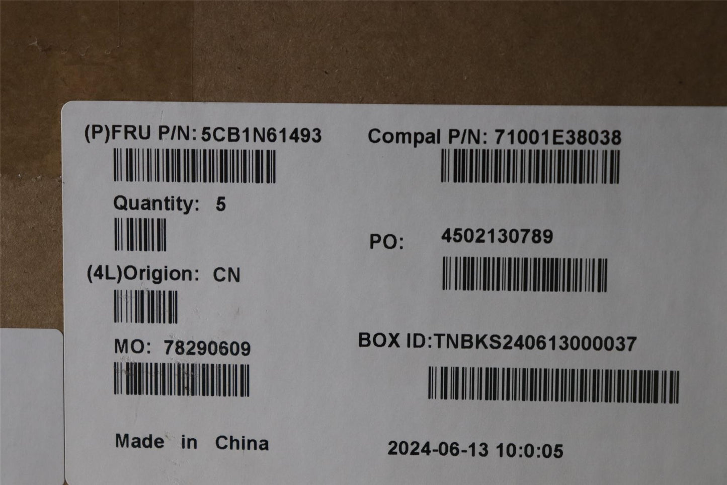 Lenovo UpperCaseASM_ARA C 83FD WH RGB 5CB1N61493