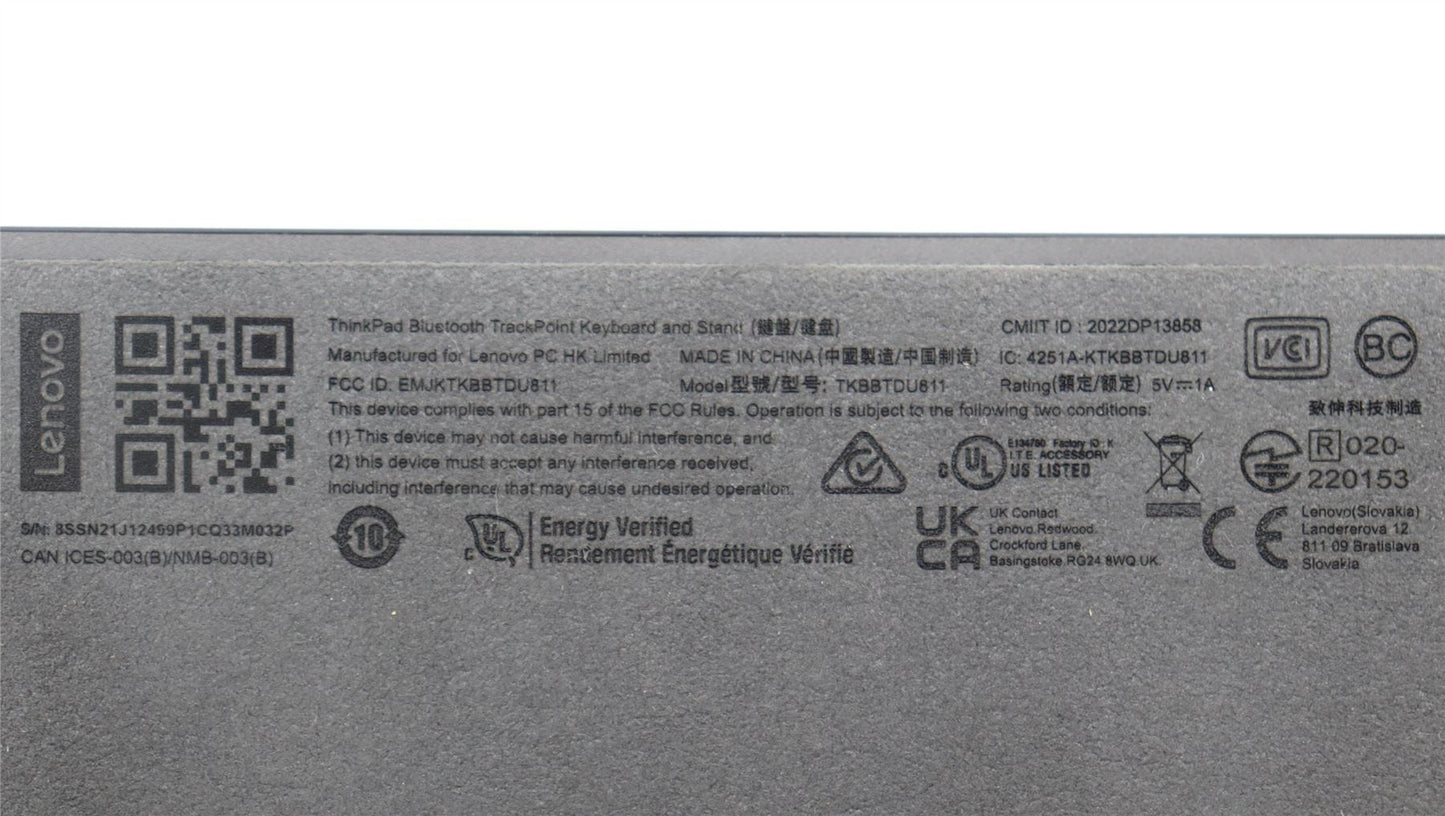 Lenovo NDA-V KBD,LBL-1,PMX,ENG 5N21J12536