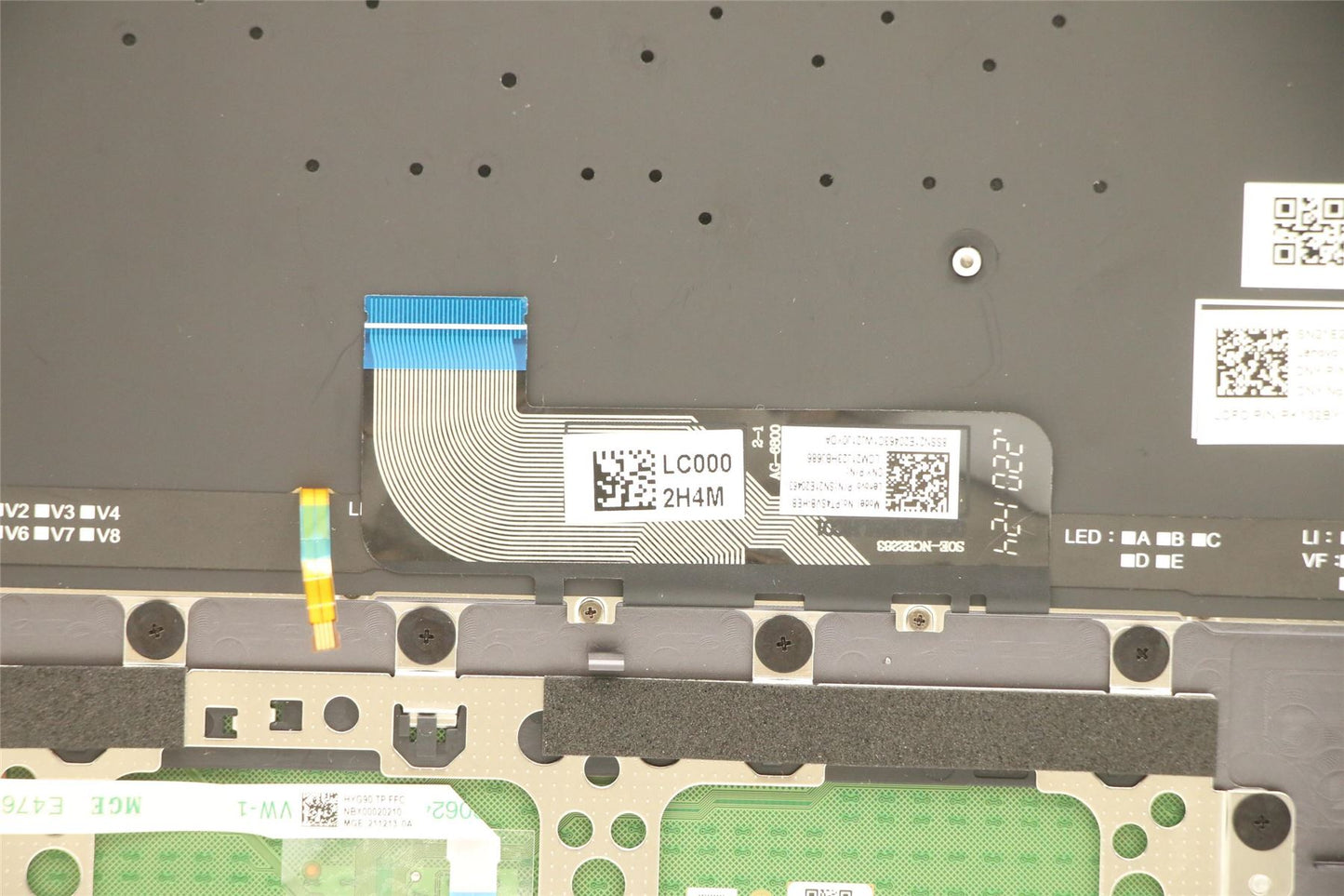Lenovo IdeaPad 9 14IAP7 Palmrest Cover Touchpad Keyboard Hebrew Grey 5CB1H23738