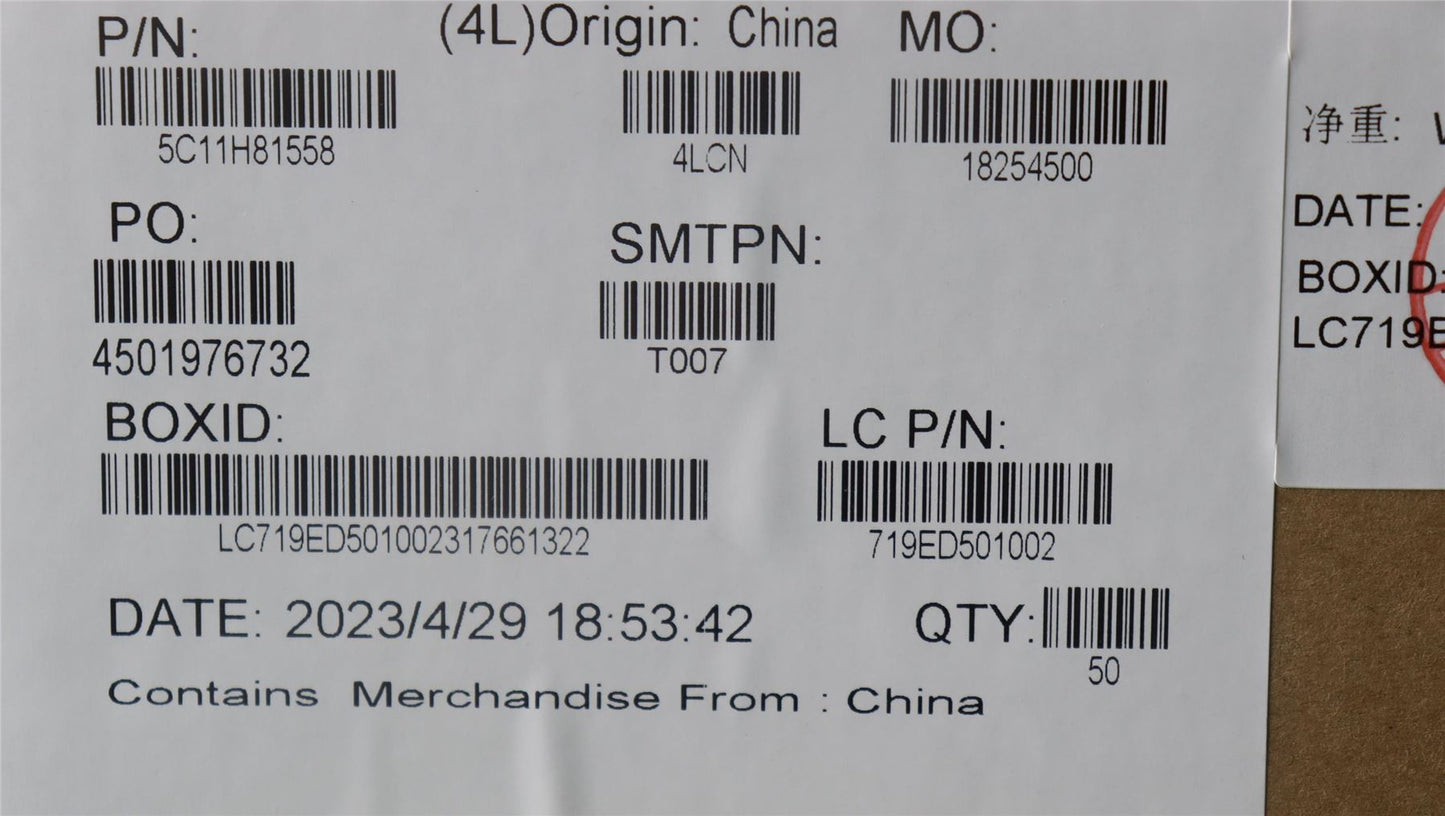 Lenovo FRU CABLE KX3D1_5M_CAM_CABLE 5C11H81558