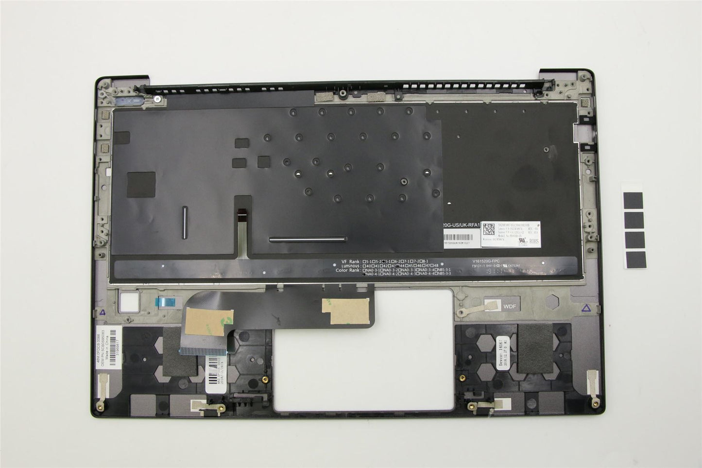 Lenovo Yoga S730-13IWL S730-13IML Keyboard Palmrest Top Cover US Grey 5CB0S95083