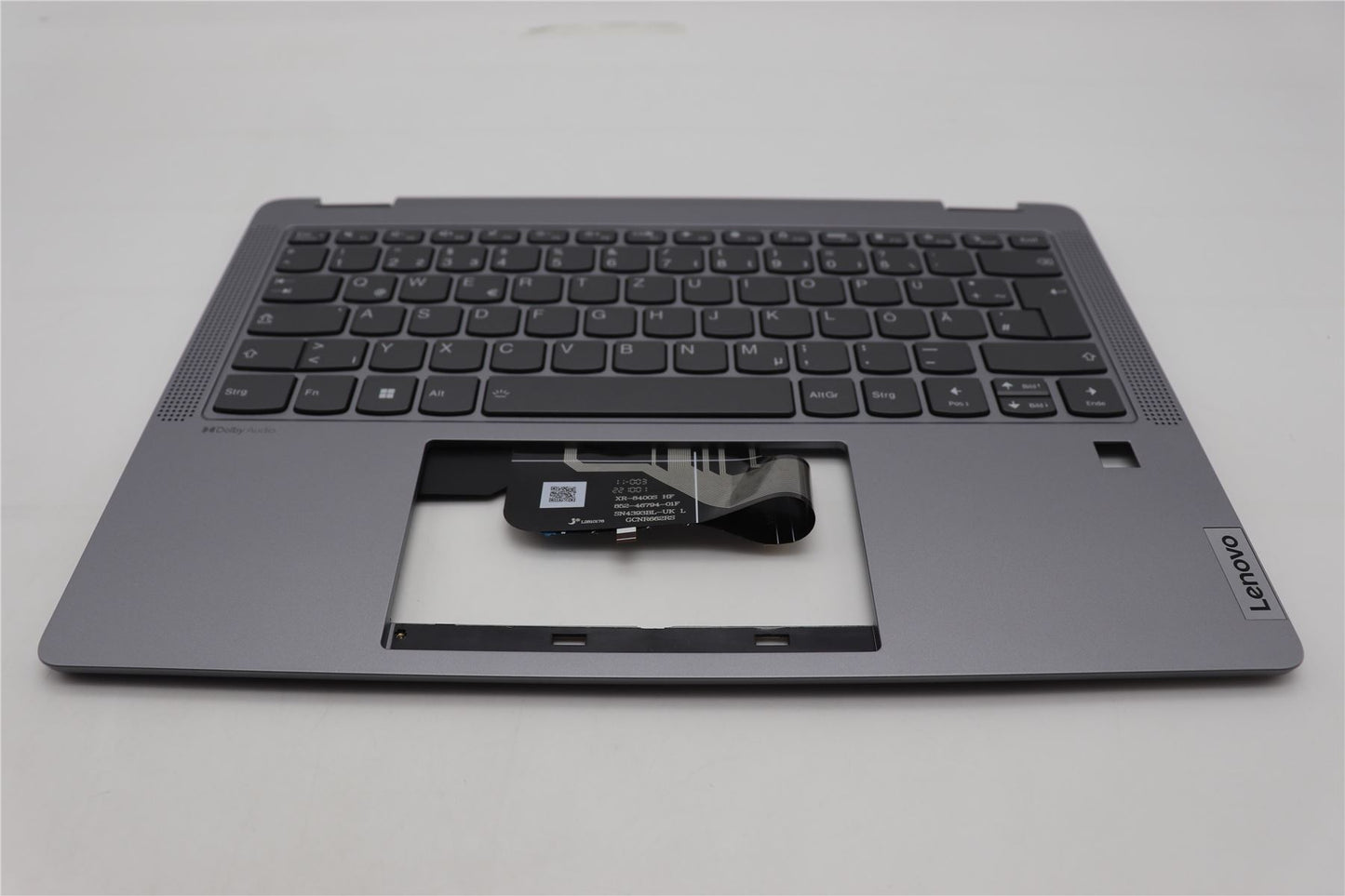 Lenovo IdeaPad 5 14IRU8 Keyboard Palmrest Top Cover German Artic Grey 5CB1L30671