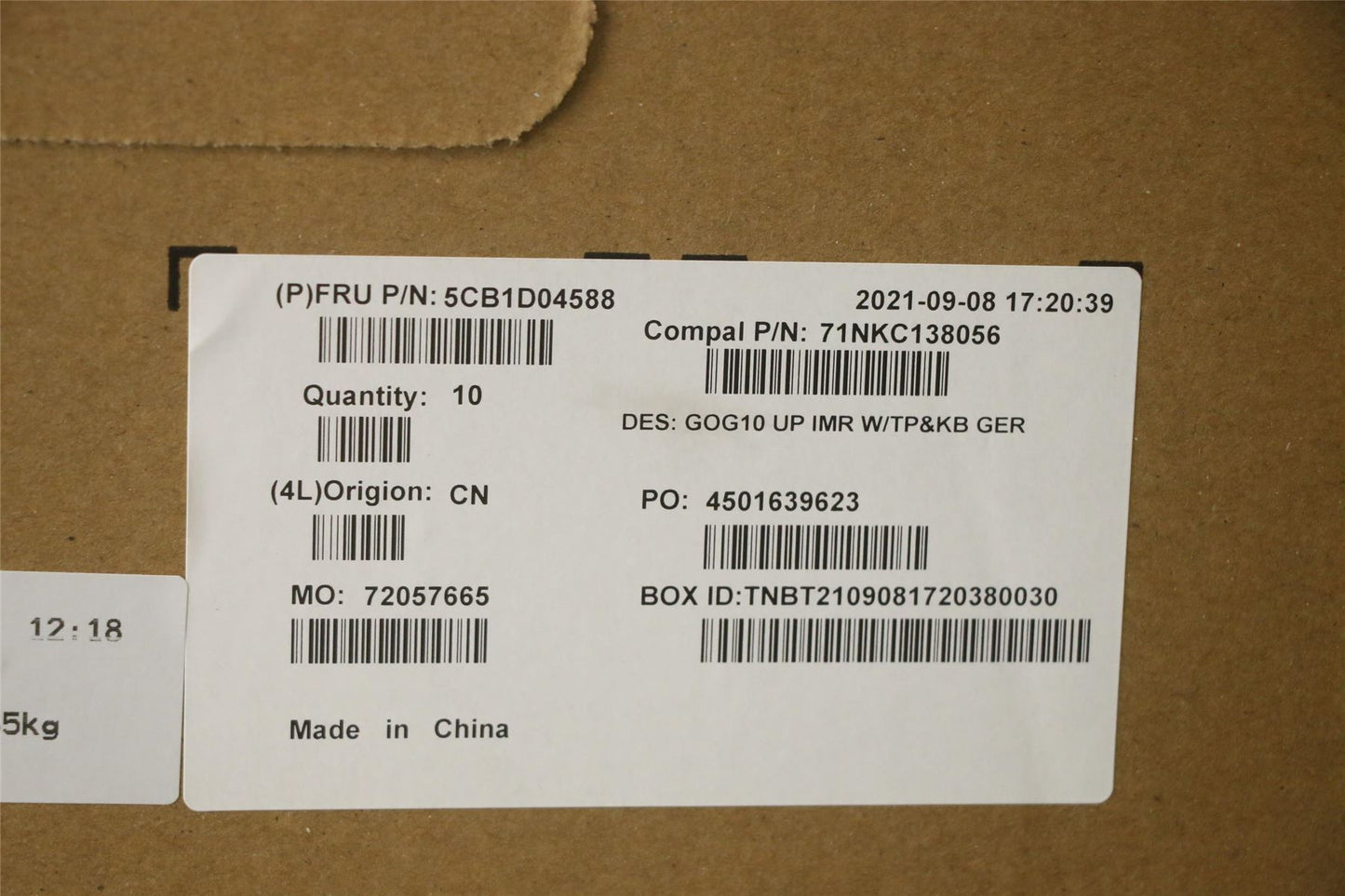 Lenovo Upper Case ASM_GER C 82K1 5CB1D04588