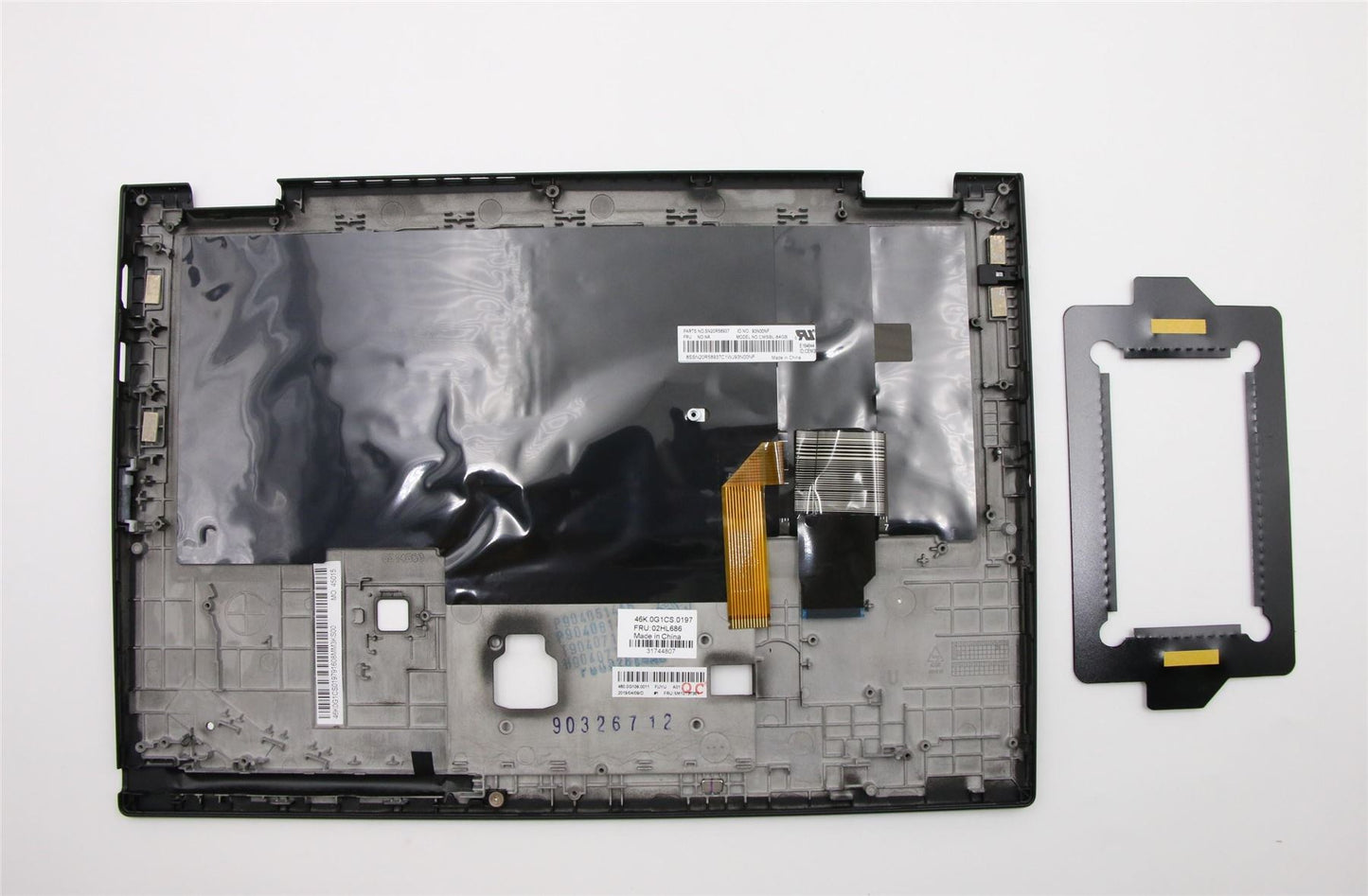 Lenovo Yoga X390 Keyboard Palmrest Top Cover UK Black Backlit 02HL686