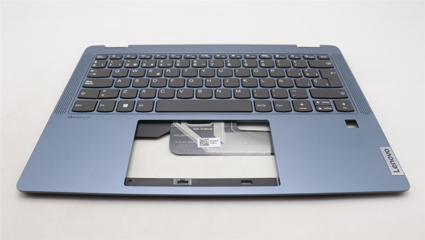 Lenovo IdeaPad 5 14IRU8 Keyboard Palmrest Top Cover Spanish Blue 5CB1L30755