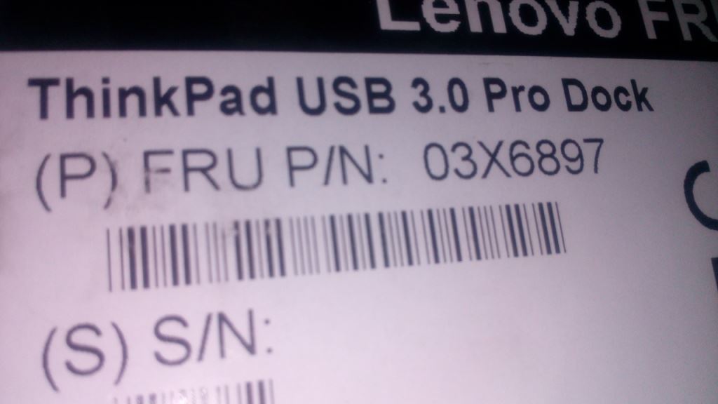 Lenovo ThinkPad USB 3.0 Pro dock-FRU 03X6897