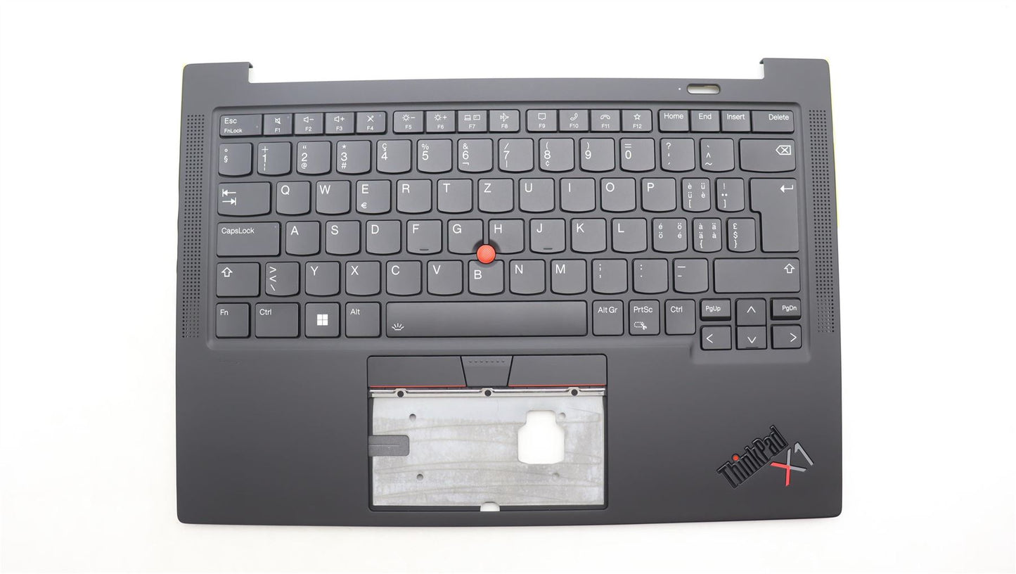 Lenovo Carbon X1 11th Keyboard Palmrest Top Cover Swiss Black Backlit 5M11H62850