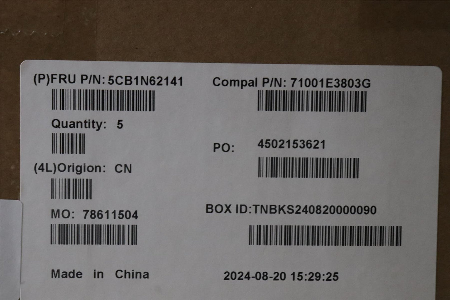 Lenovo UpperCaseASM_POR C 83FD WH RGB 5CB1N62141
