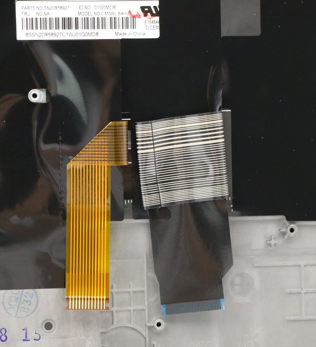 Lenovo Yoga X390 Tastatur Handballenauflage Ungarisch Schwarz Hintergrundbeleuchtung 02HL522