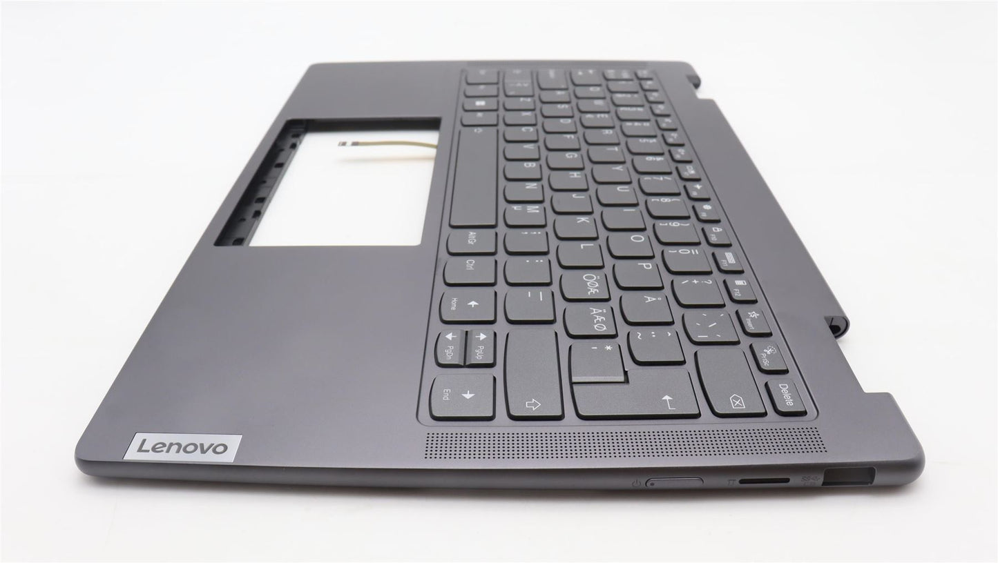 Lenovo Yoga 7 14IRL8 Keyboard Palmrest Top Cover Nordic Storm Grey 5CB1L40808