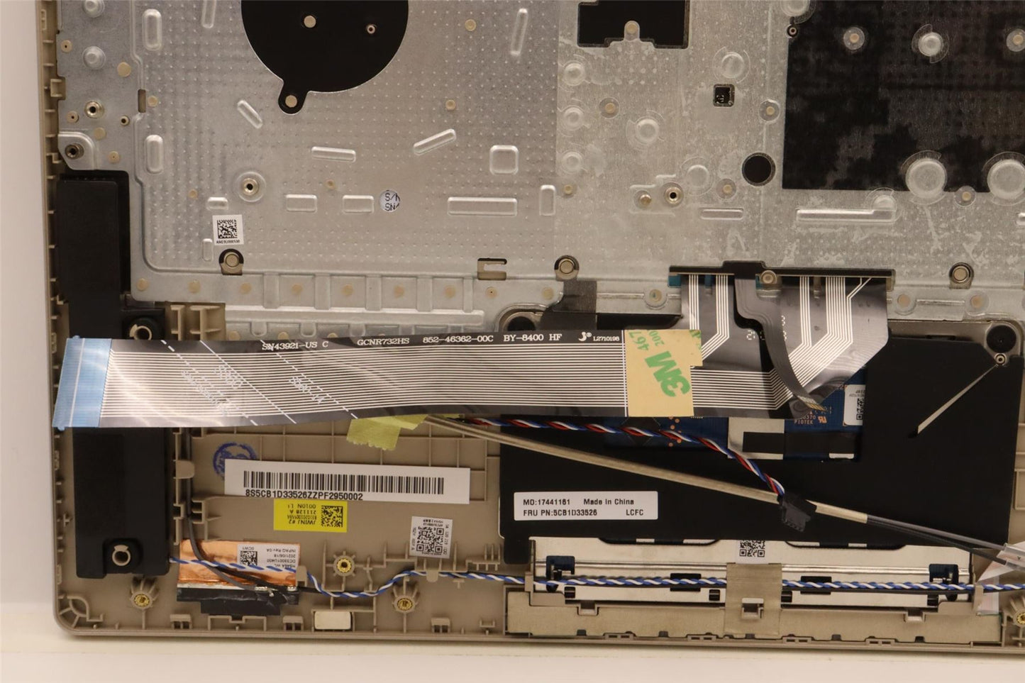 Lenovo Chromebook 14ITL6 Keyboard Palmrest Top Cover US Gold Backlit 5CB1D33526