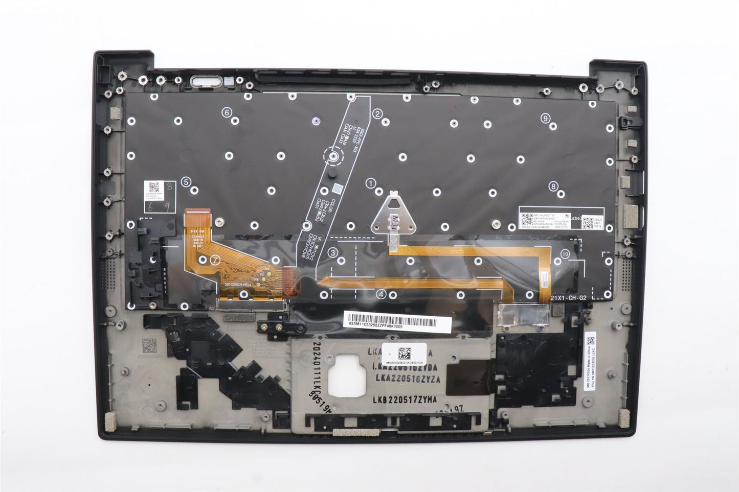 Lenovo ThinkPad X1 9th Gen Keyboard Palmrest Top Cover Spanish 5M11C53255