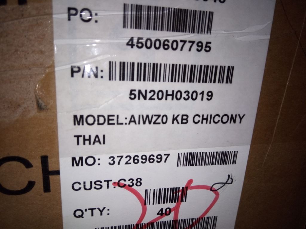 Lenovo THA-T5G1-CCY-BlackKey-KBD Thai Keyboard 5N20H03019