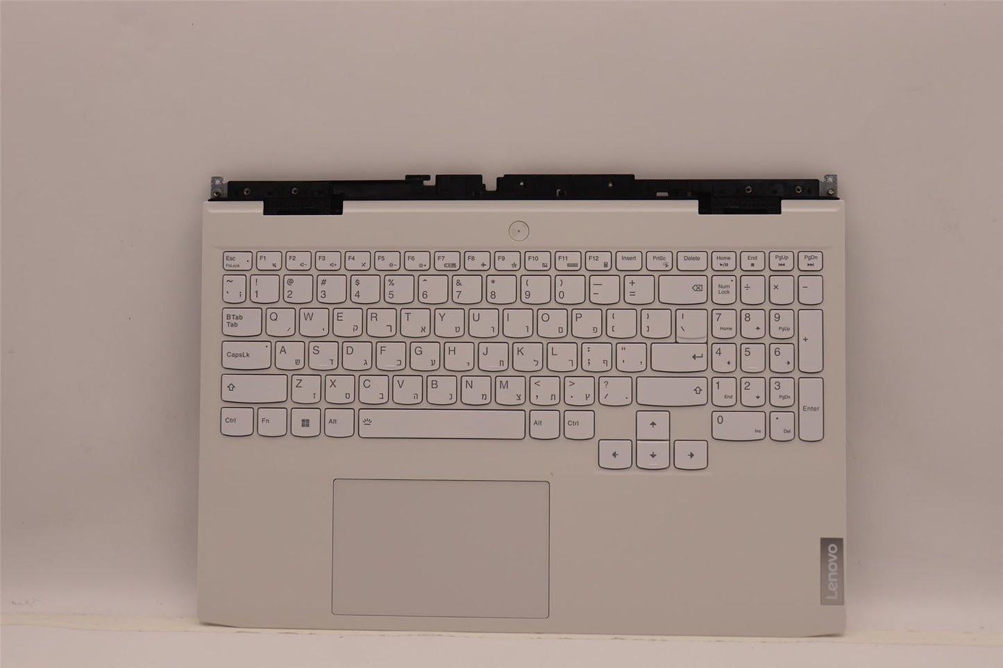 Lenovo IdeaPad 3 15IAH7 Palmrest Cover Touchpad Keyboard Hebrew White 5CB1H30568