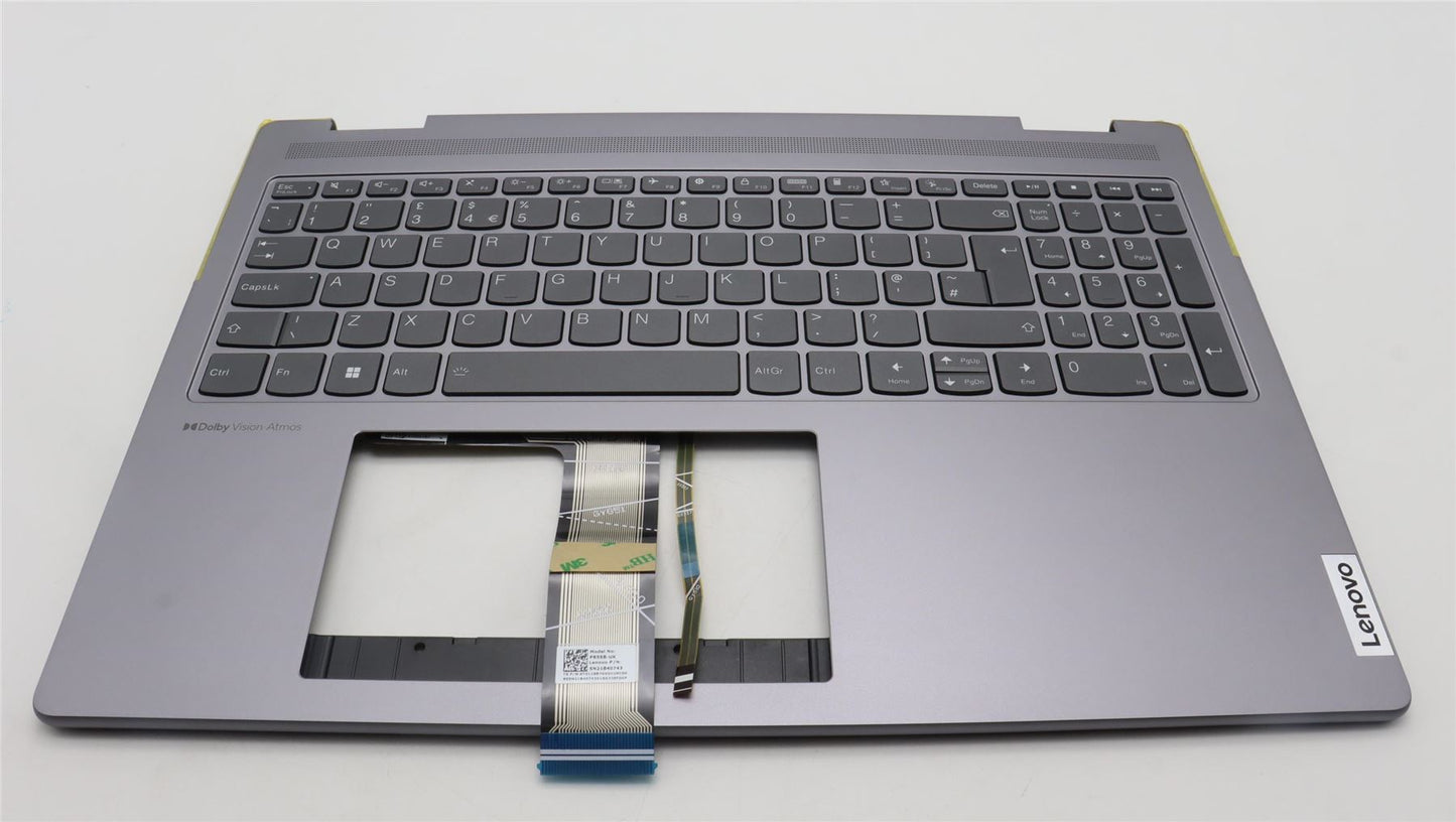Lenovo Yoga 7 16ARP8 Palmrest Cover Keyboard UK Europe Grey 5CB1L50424