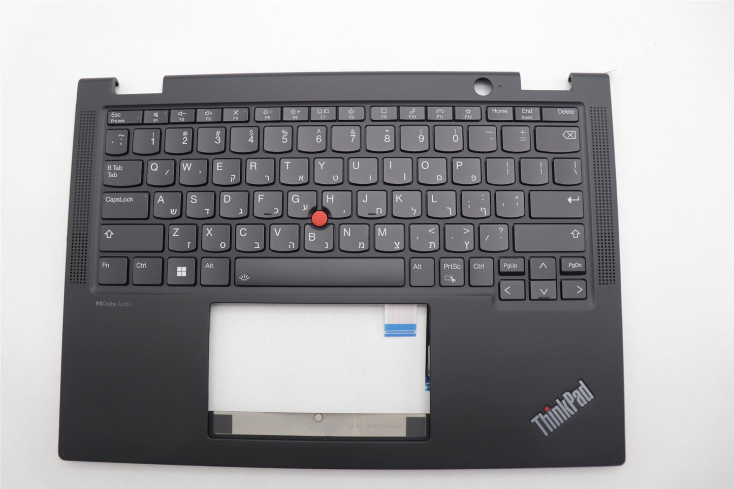 Lenovo ThinkPad X13 Gen 4 Keyboard Palmrest Top Cover Hebrew Black 5M11L64234