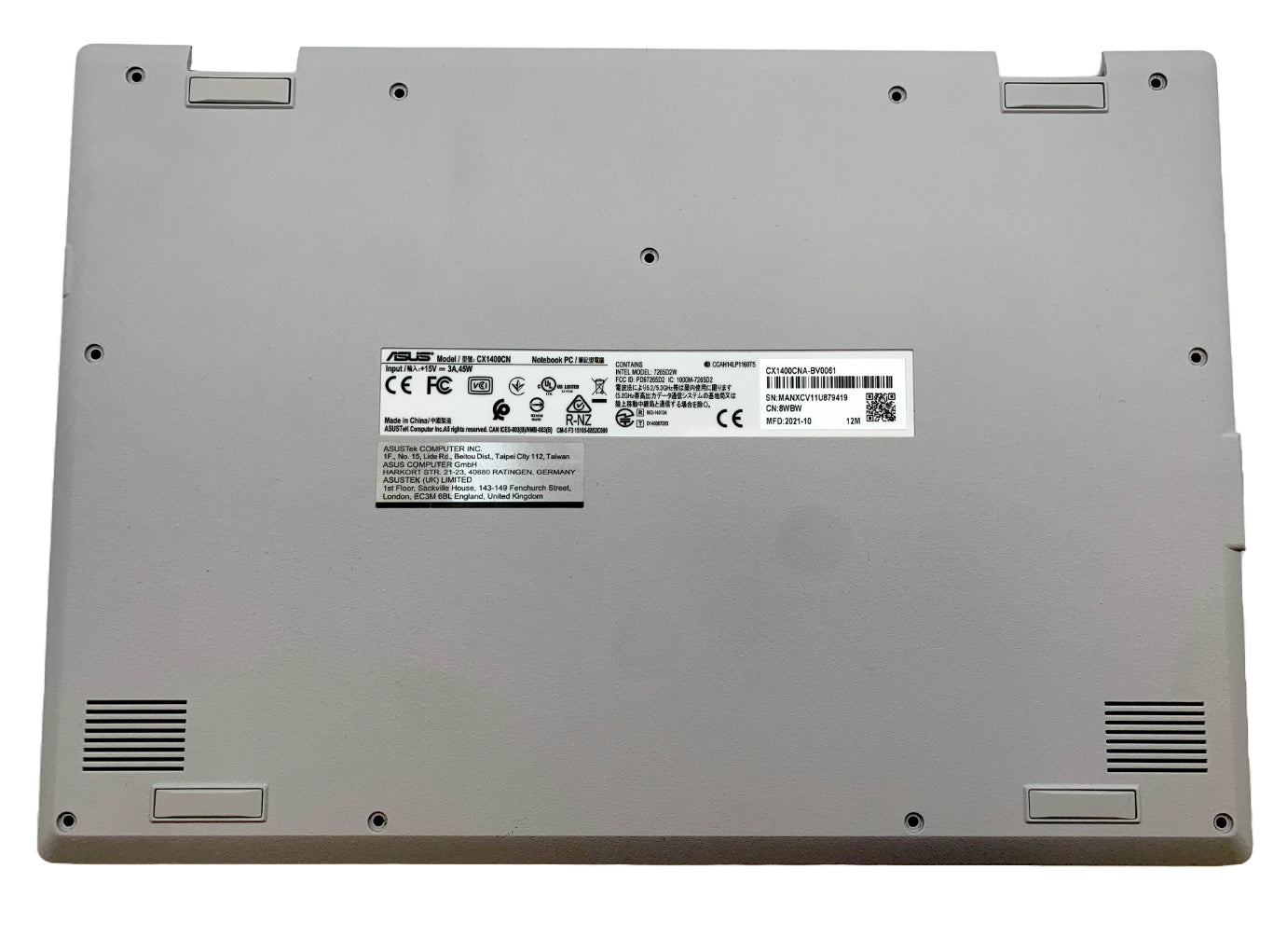 Asus CX1400CNA CX1400CNA Bottom Case Assy 90NX03K2-R7D010