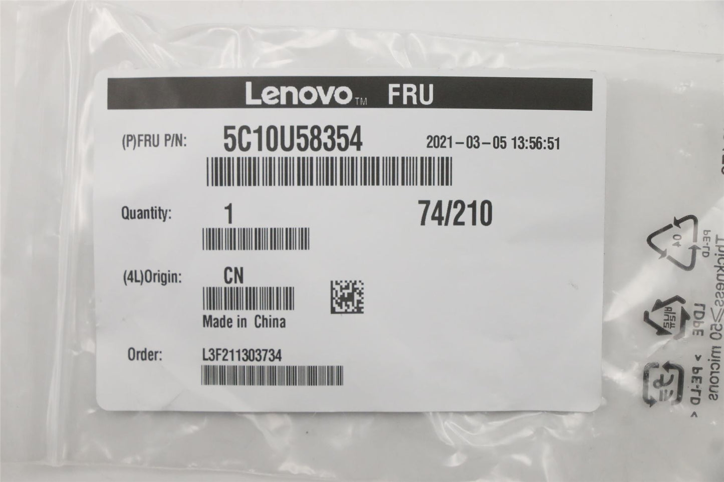 Lenovo ThinkStation P620 GPU Graphics Card Power Cable 5C10U58354