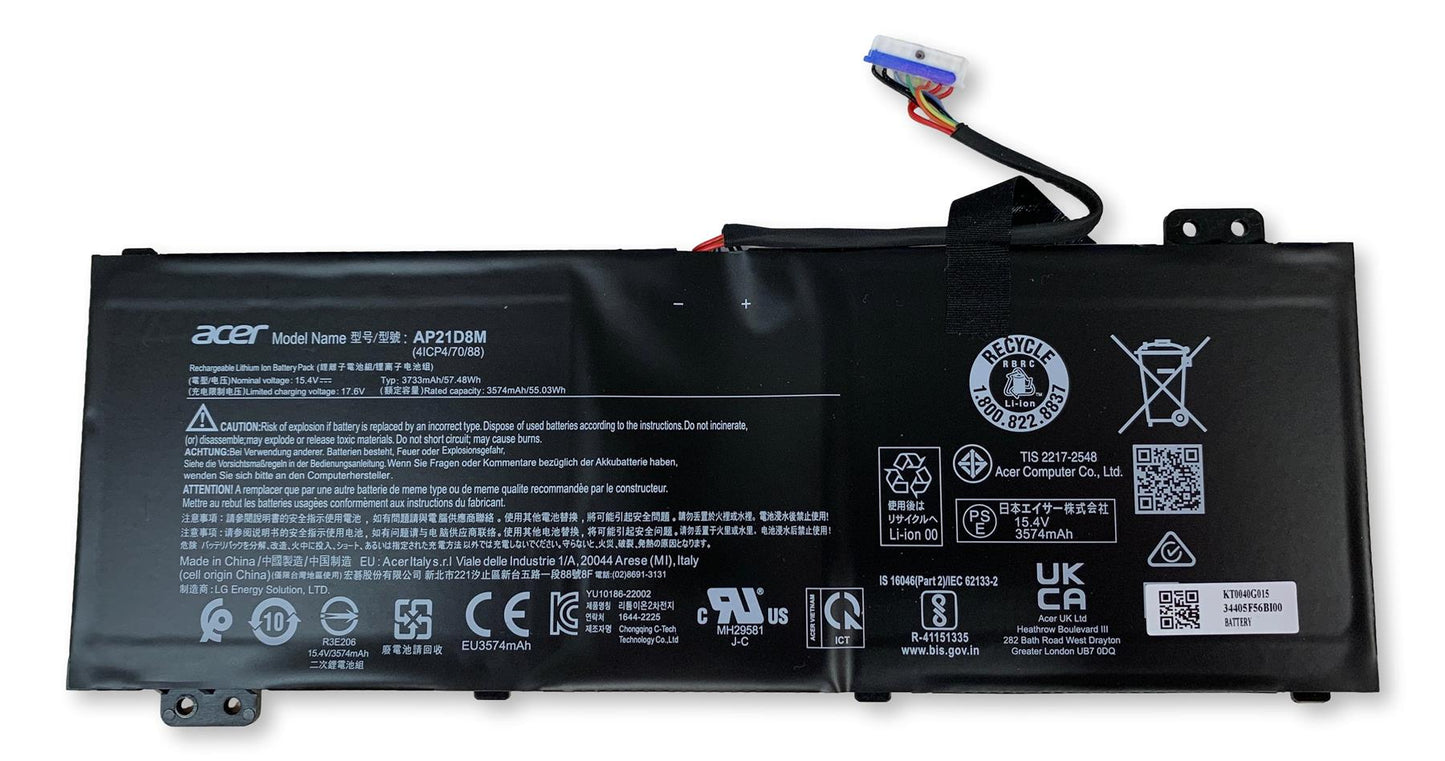 Acer Nitro AN515-58 ANV15-51 AN16-51 AN515-46 AN515-47 Battery KT.0040G.015