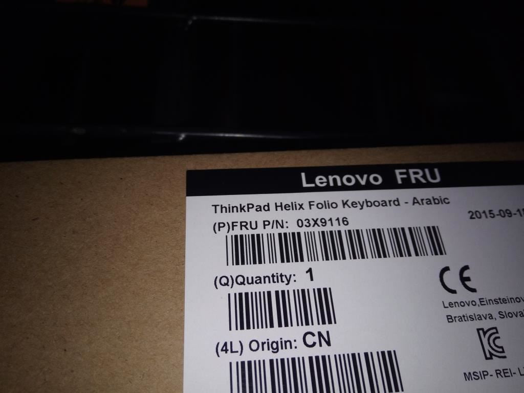 Lenovo TP Helix Folio KBD ARA Arabic Keyboard 03X9116