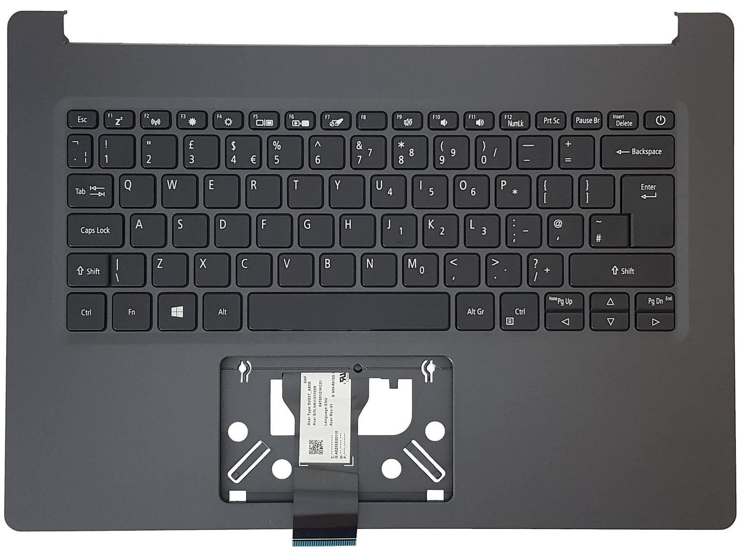 Acer Aspire A314-22 Palmrest Cover Keyboard UK Black 6B.HVVN7.031