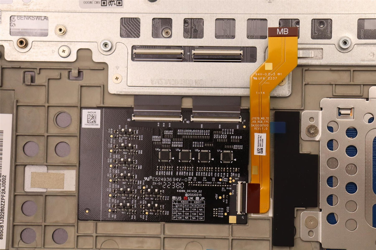 Lenovo Upper Case ASM_FRA L82UG SG_RGB 5CB1J32260