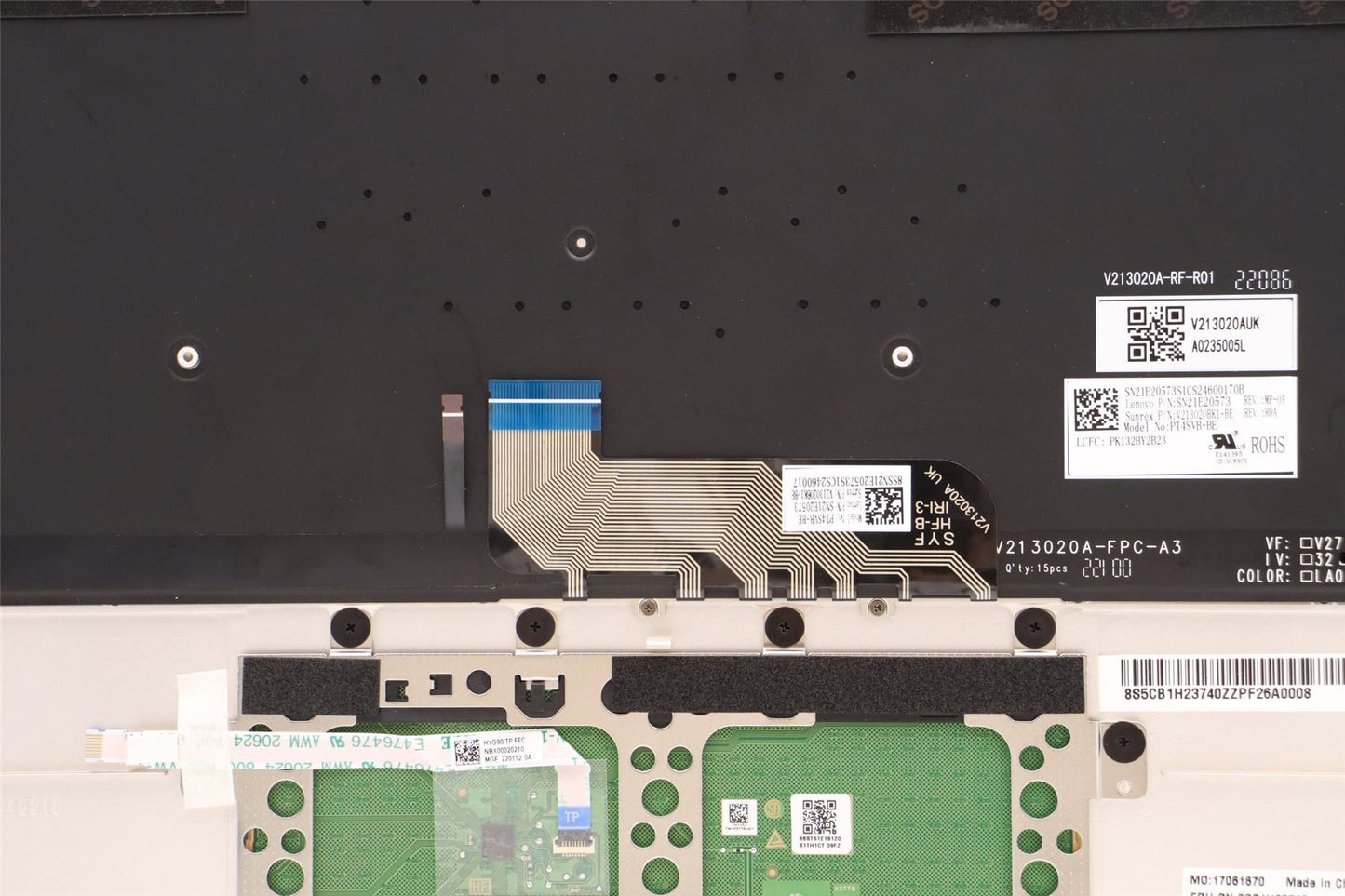 Lenovo IdeaPad 9 14IAP7 Palmrest Cover Touchpad Keyboard Belgian 5CB1H23740