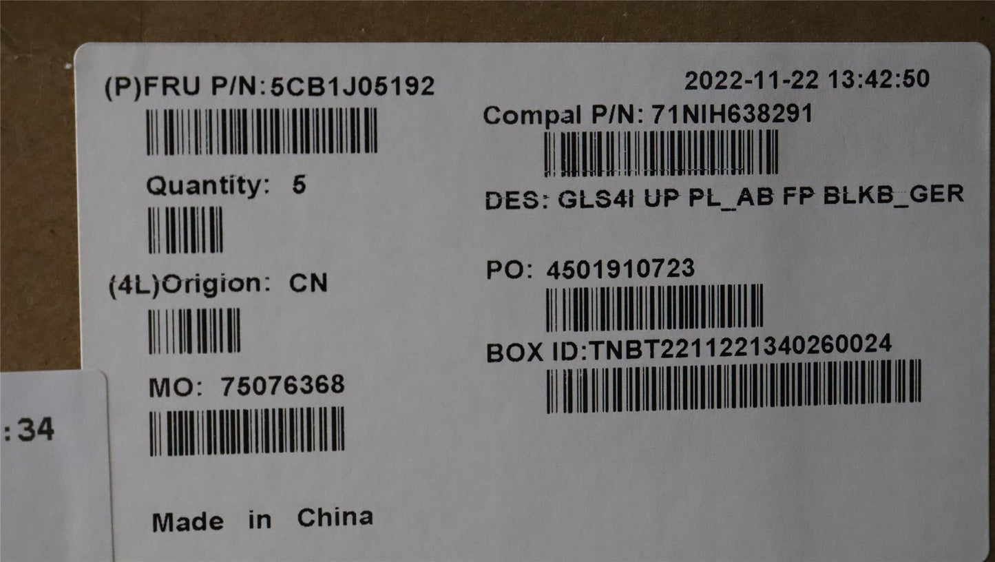 Lenovo UpperCaseASM_GER C82SD PLAB FPBL 5CB1J05192