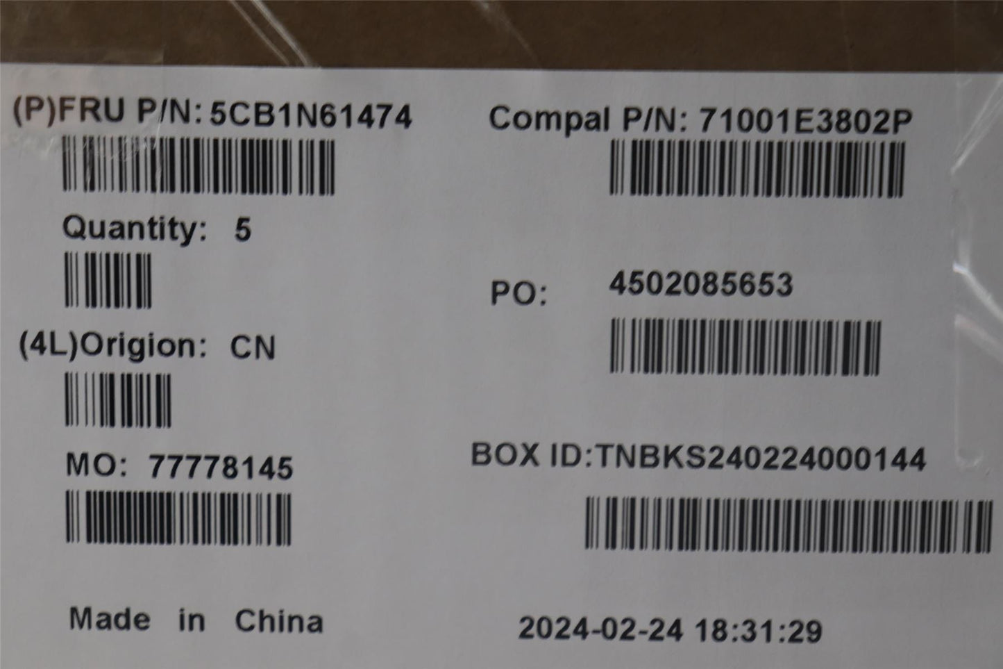 Lenovo Upper Case ASM_GER C 83FD EB RGB 5CB1N61474