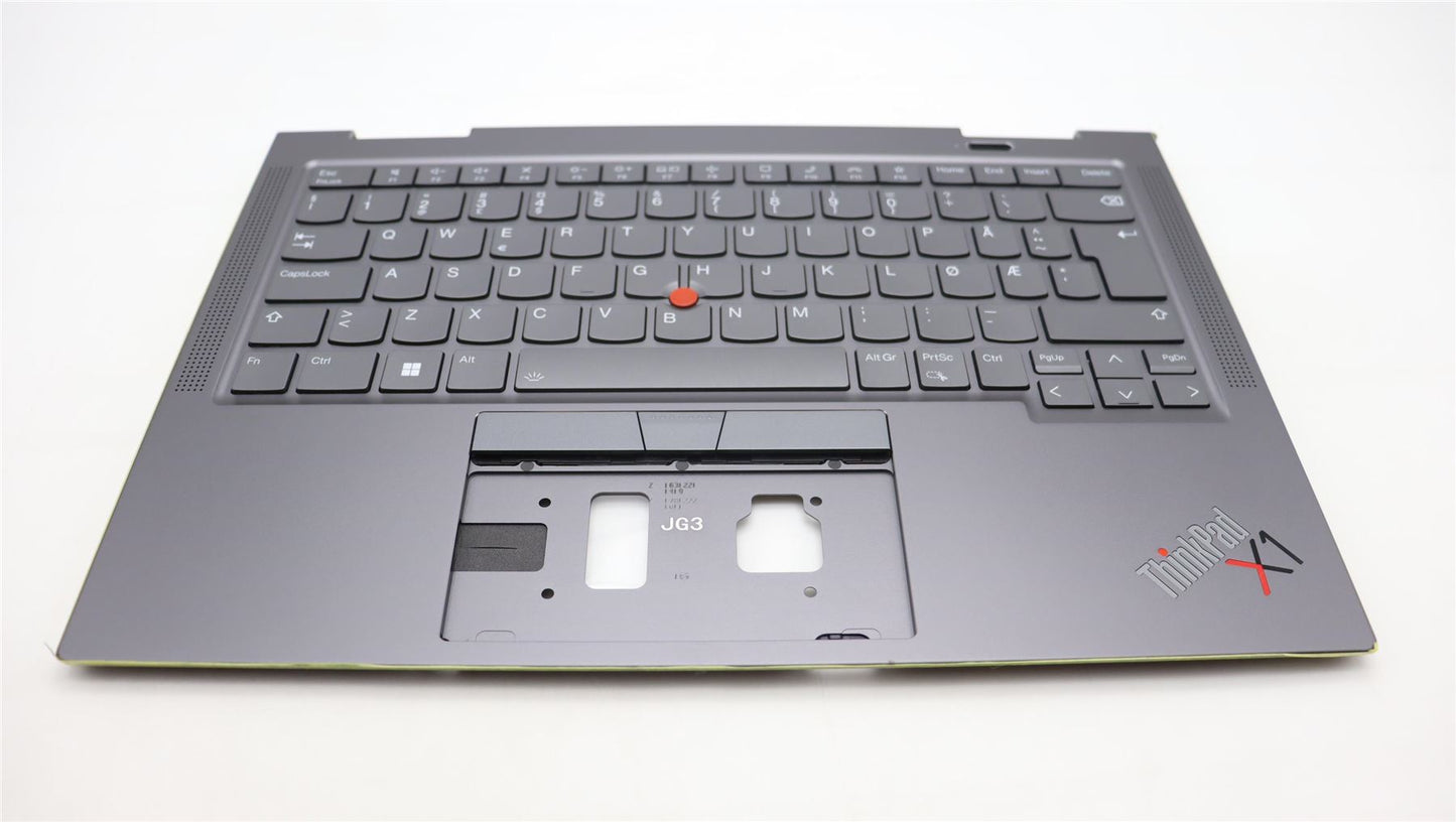 Lenovo ThinkPad X1 8th Gen Keyboard Palmrest Top Cover Norwegian Grey 5M11H62305