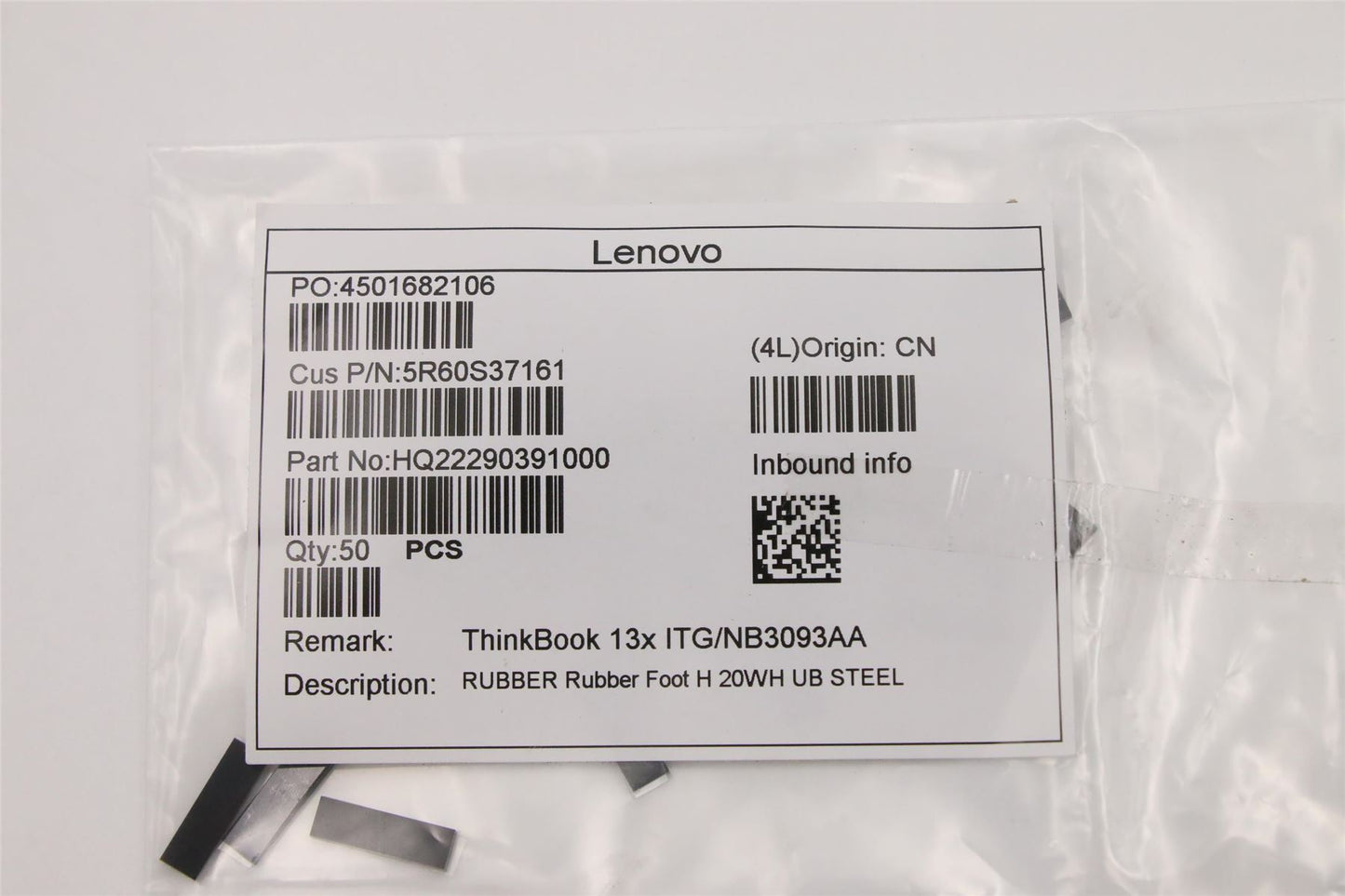 Lenovo RUBBER Rubber Foot H 20WH UB STEEL 5R60S37161
