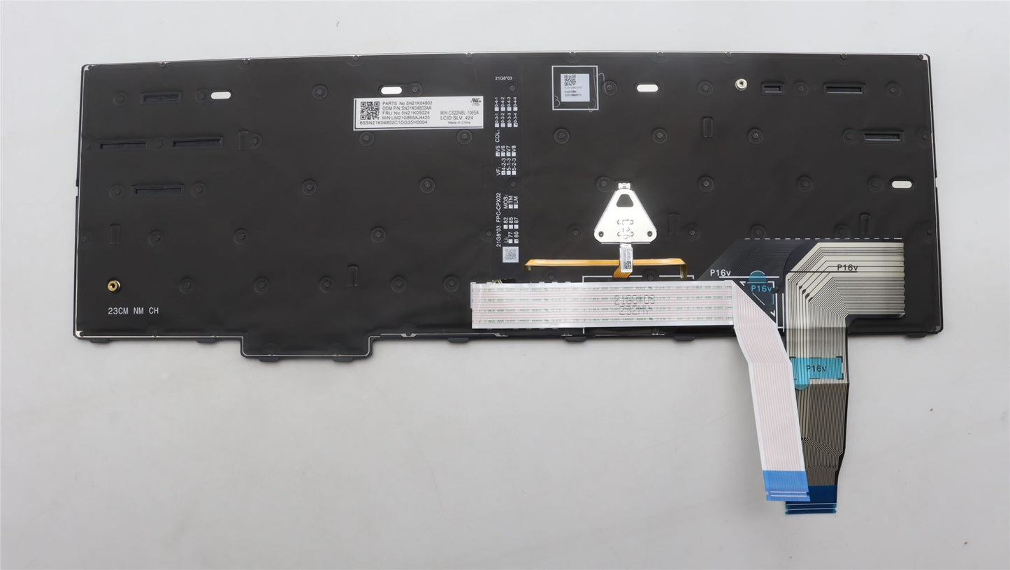 Lenovo ThinkPad P16v Gen 1 L15 Gen 4 T16 Gen 2 Keyboard Slovenian 5N21K05172