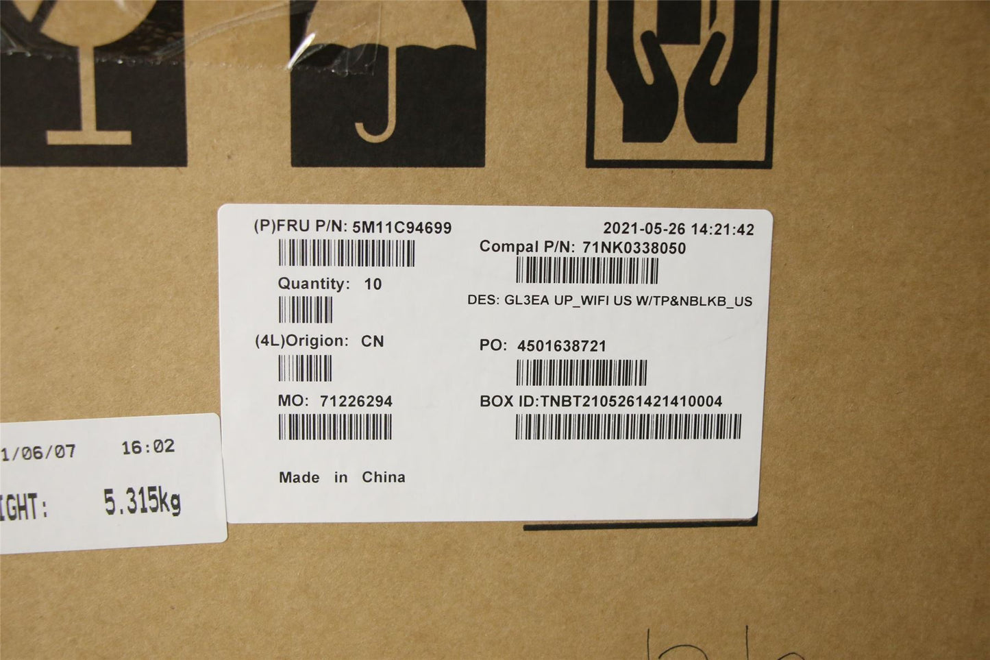 Lenovo Chromebook 300e 3 Keyboard Palmrest Top Cover US Black 5M11C94699