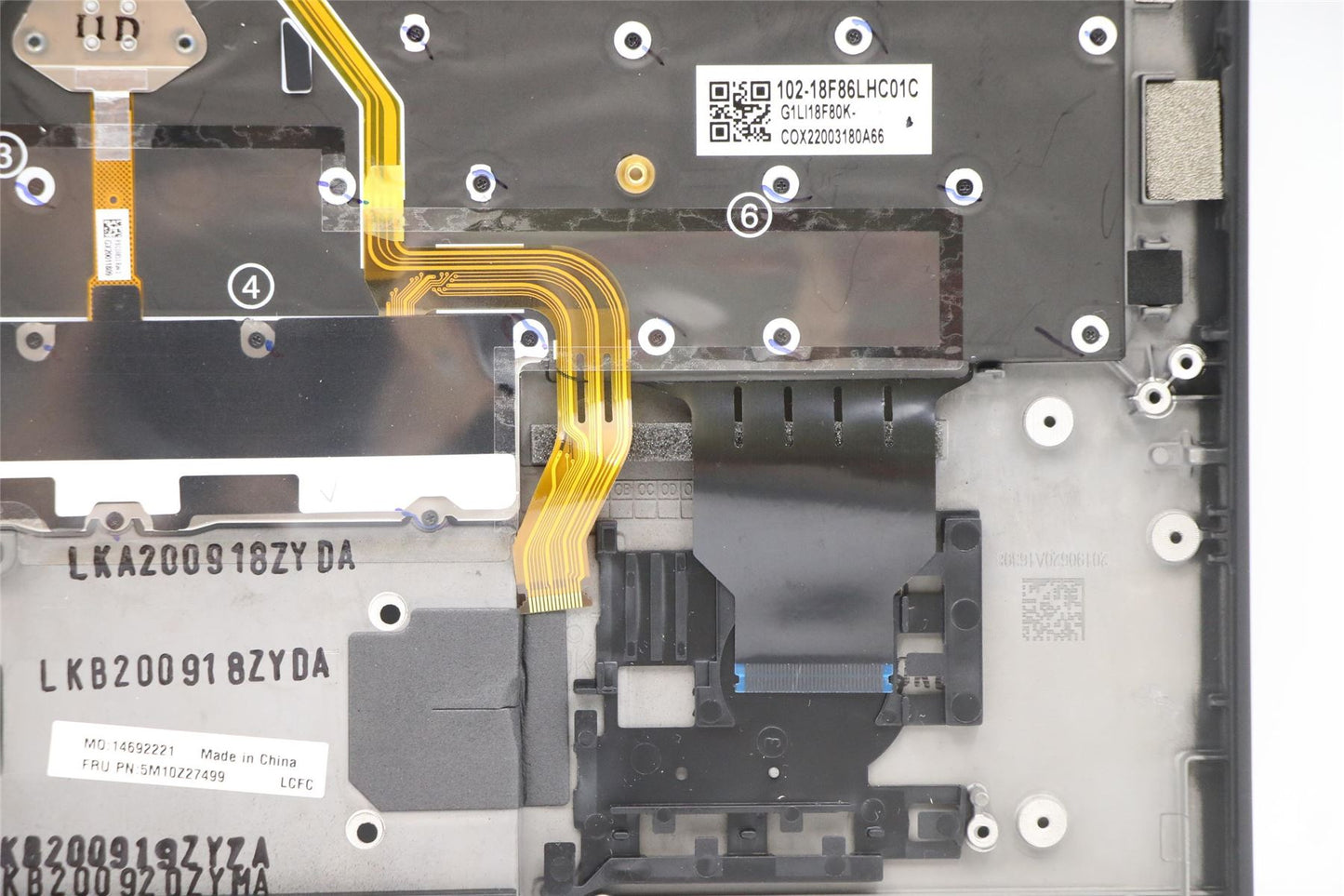 Lenovo ThinkPad X1 8th Gen Keyboard Palmrest Top Cover Turkish 5M10Z27499