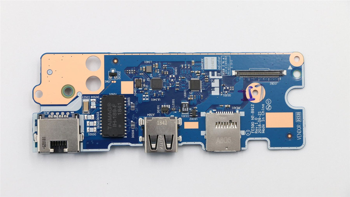 Lenovo ThinkPad E590 USB LAN Ethernet Card Reader Board 02DL839