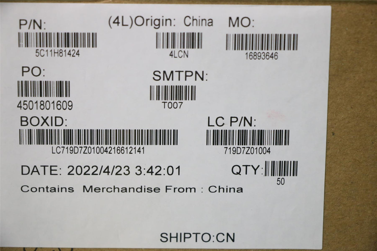 Lenovo FRU H-CONN SET2DA M/B CAM W/FPCHPD 5C11H81424