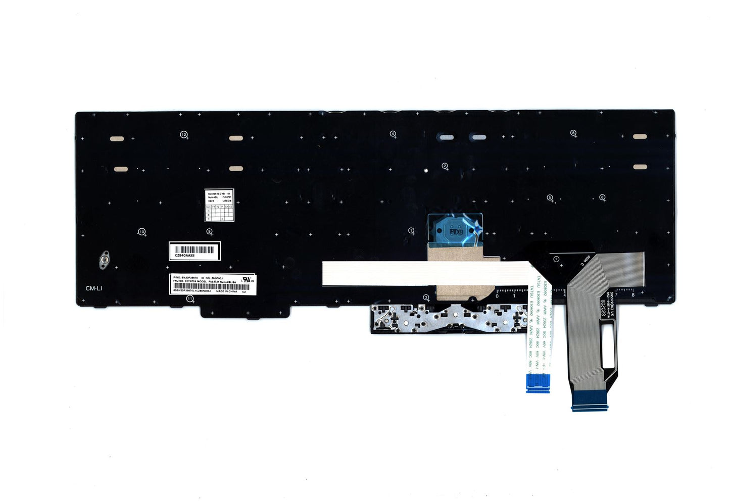 Lenovo ThinkPad E580 E590 Keyboard Belgian Silver 01YN724