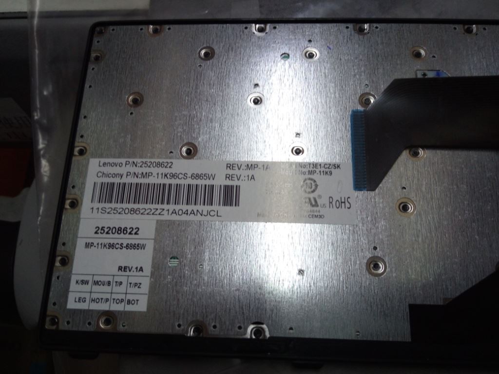 Genuine Lenovo S40-70 Keyboard Czech Black 25208622 25208742 25208682
