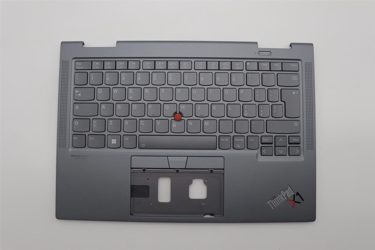 Lenovo Yoga X1 6th Keyboard Palmrest Top Cover Italian Grey 5M11C41004