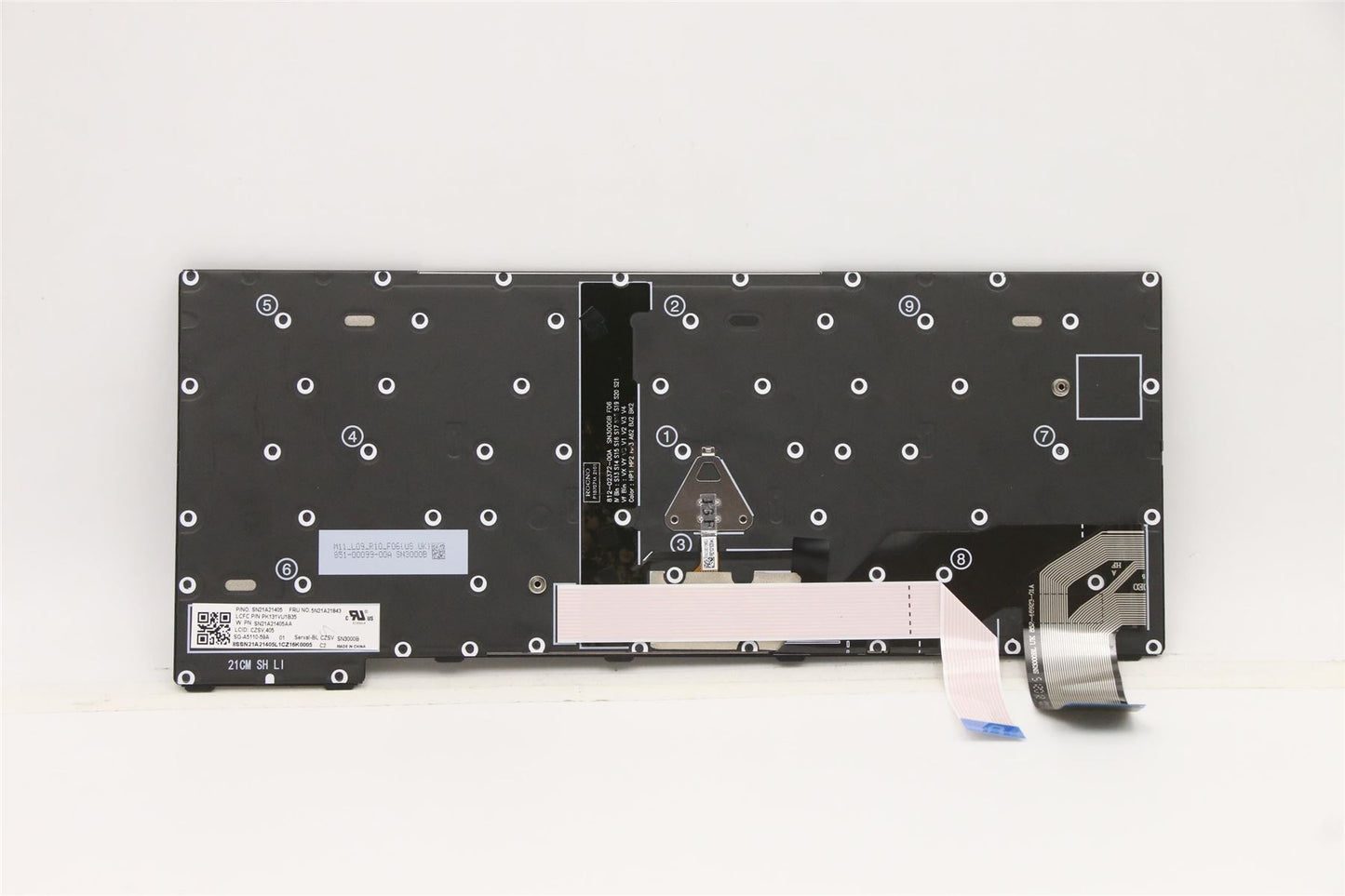 Lenovo ThinkPad X13 2 Keyboard Czech Black Backlit 5N21A21843