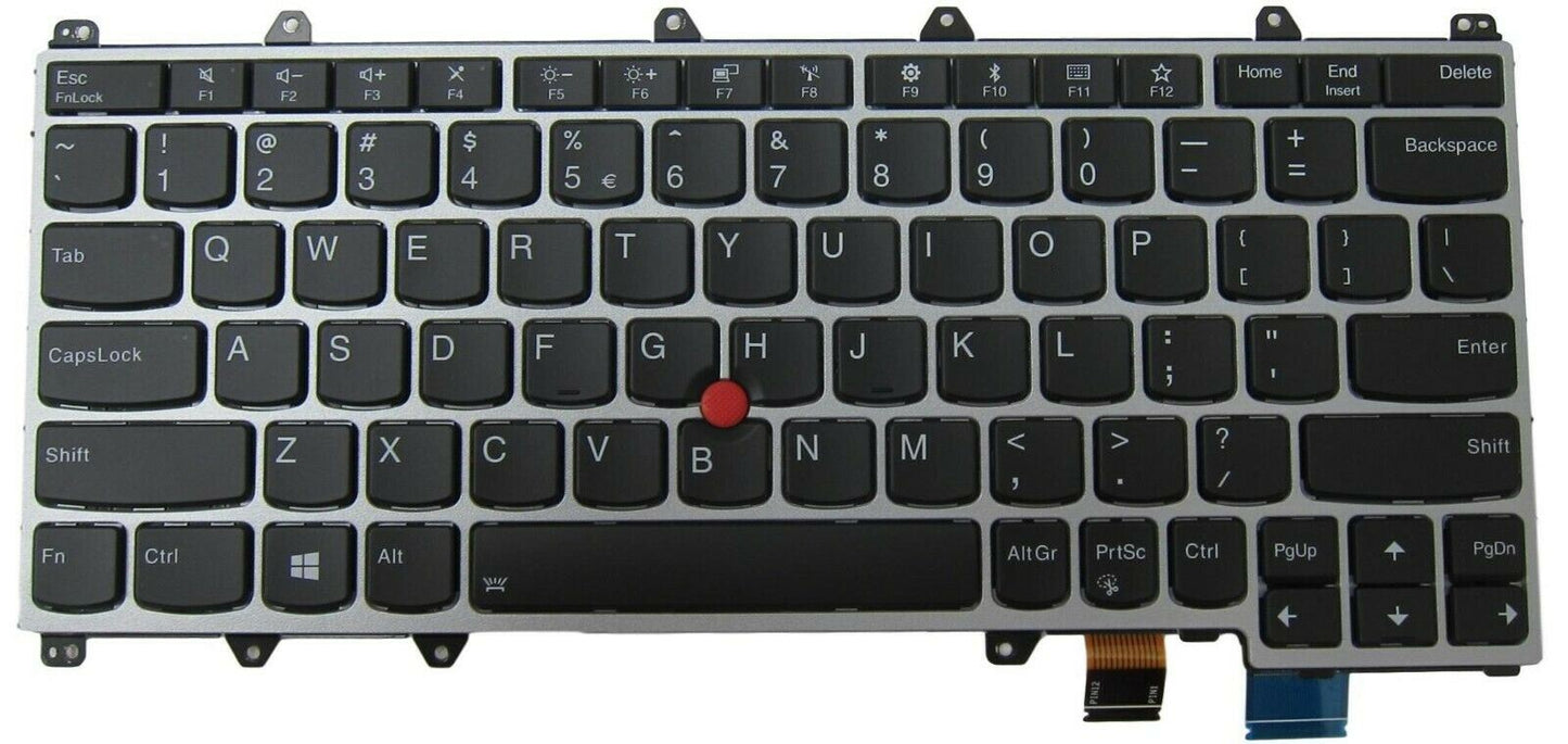 Lenovo Yoga 370 Keyboard US International Silver Backlit 01EN457