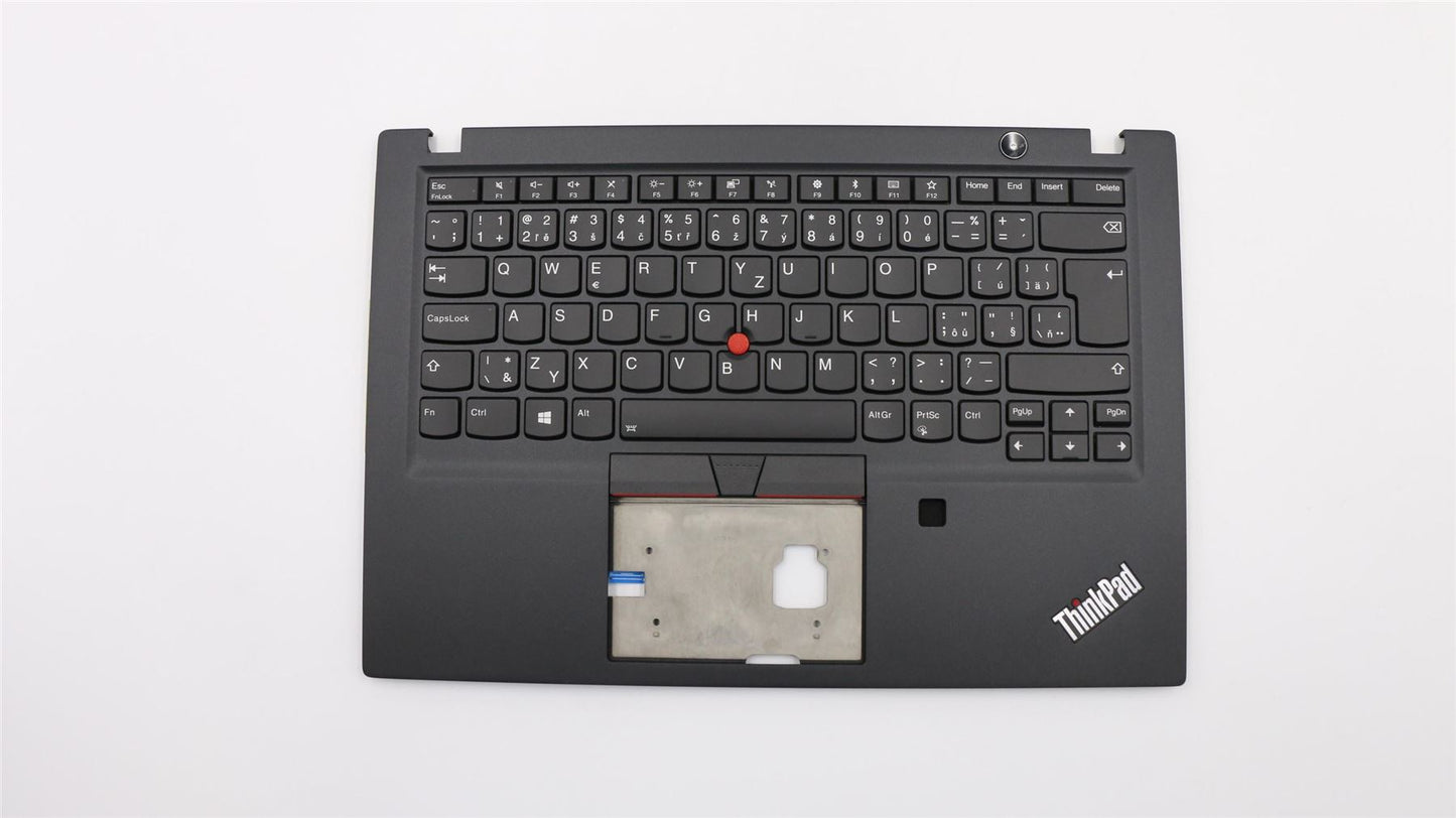 Lenovo ThinkPad T490s Keyboard Palmrest Top Cover Czech Black Backlit 02HM278