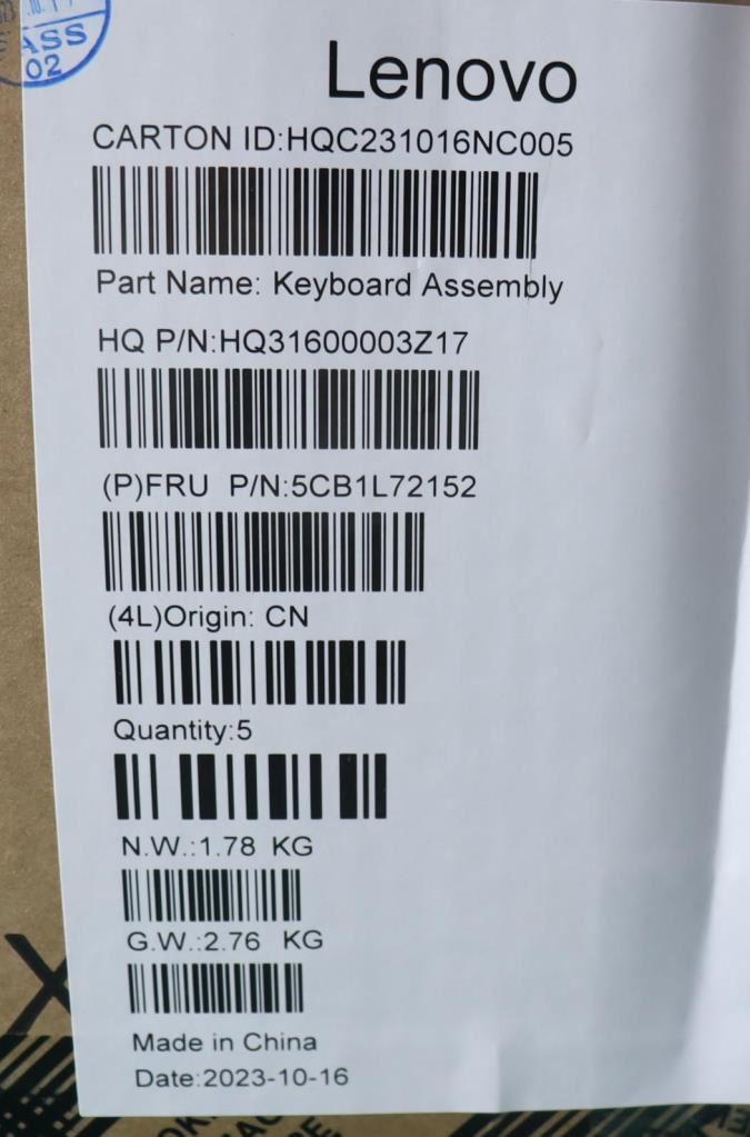 Lenovo IdeaPad 5 14APH8 Palmrest Cover Touchpad Keyboard Spanish 5CB1L72152