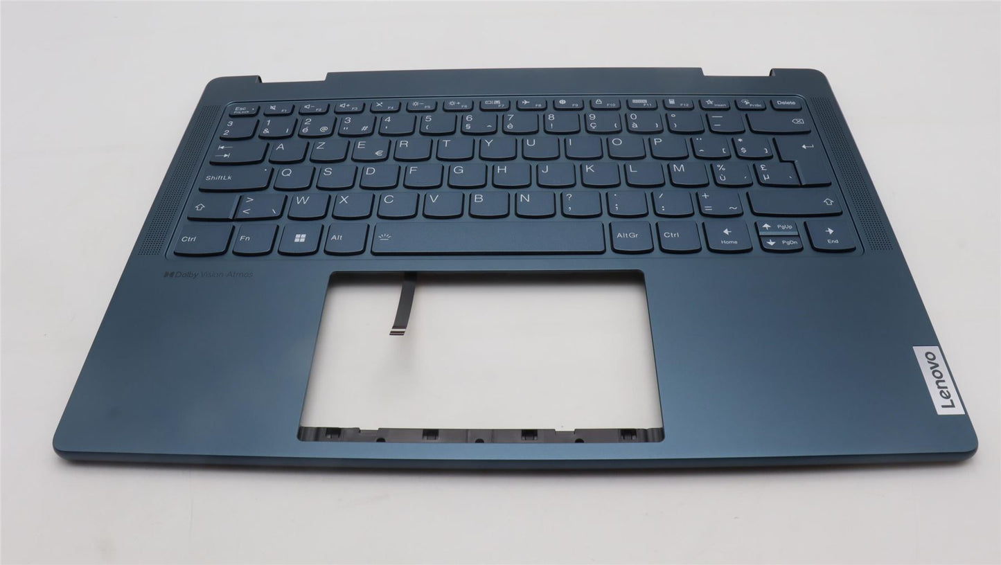 Lenovo Yoga 7 14ARP8 Keyboard Palmrest Top Cover Belgian Tidal Teal 5CB1L48343