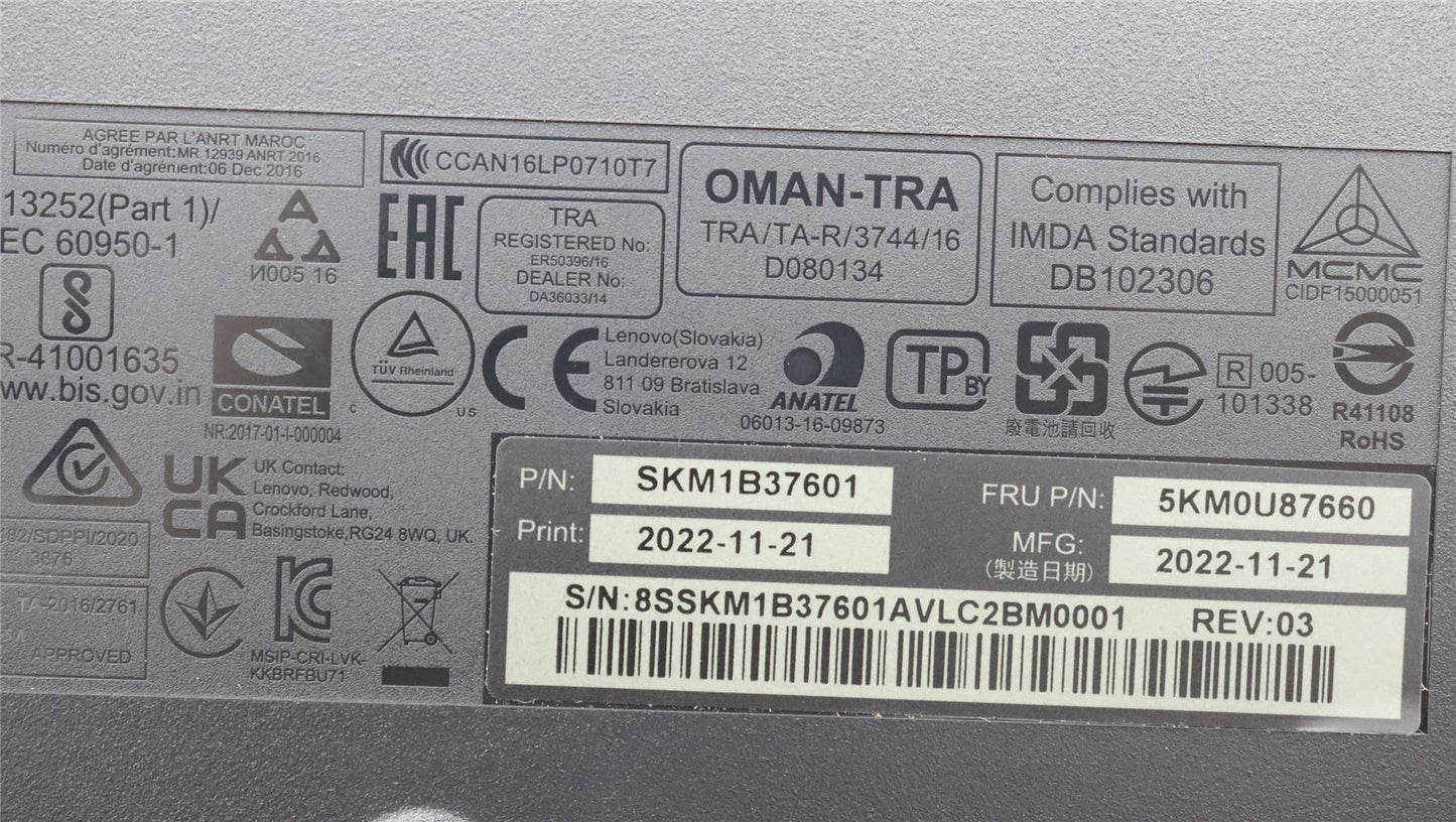 Lenovo WL KM Calliope BK POR 5KM0U87660