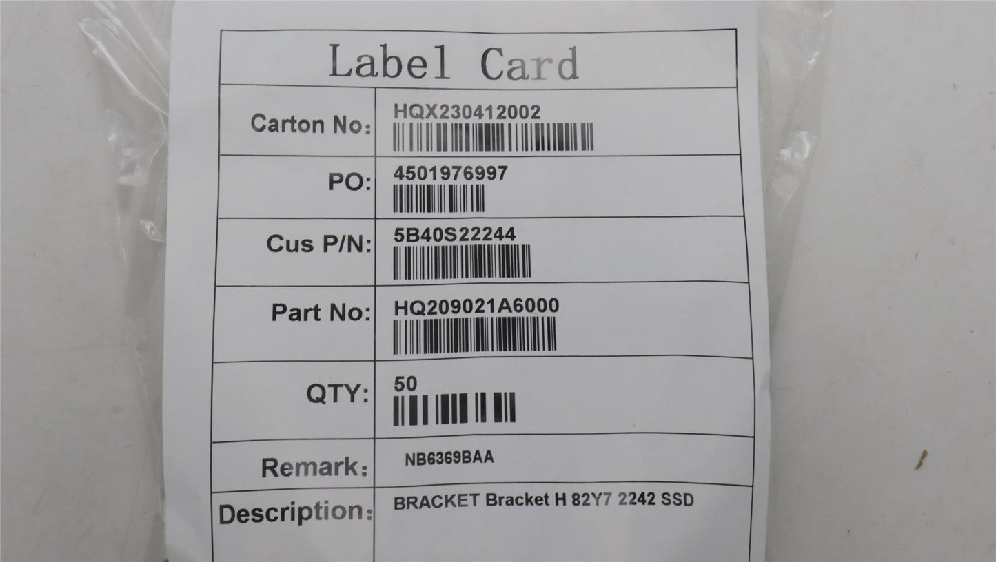 Lenovo Bracket H 82Y7 2242 SSD 5B40S22244