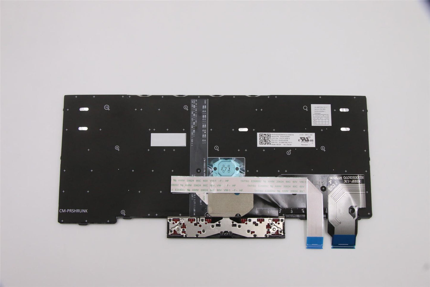 Lenovo ThinkPad L13 2 X13 Keyboard Danish Black Backlit 5N20V43336